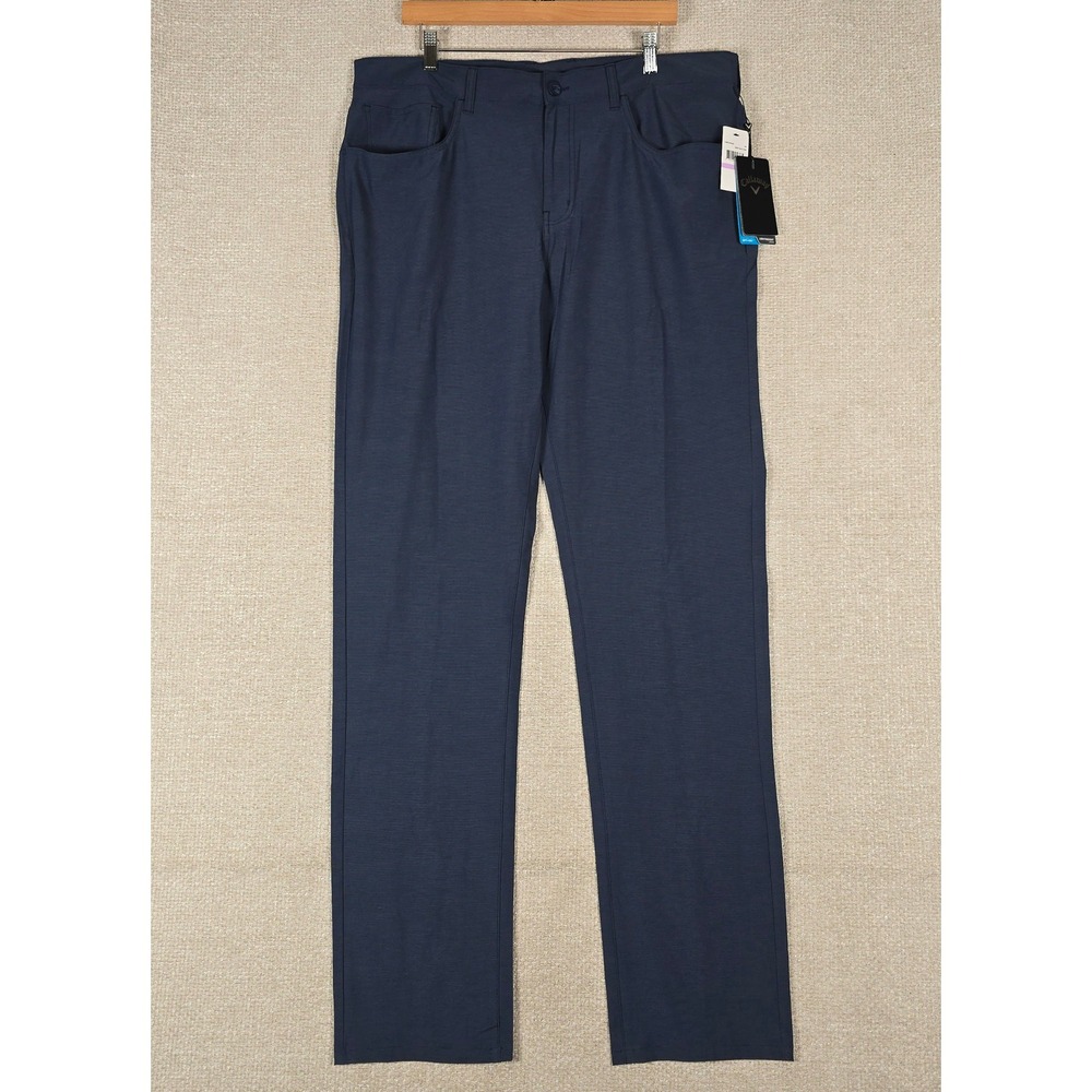 Callaway Mens Opti-Dri Golf Pants Deep Navy Heather 38x38 CGBFAN1XDS NEW